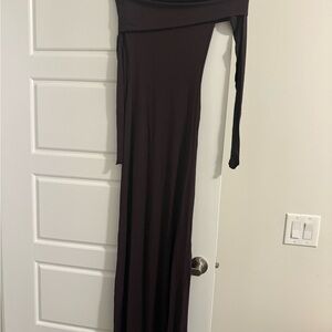 Skims Off-Shoulder Maxi Dress XXS